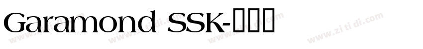 Garamond SSK字体转换